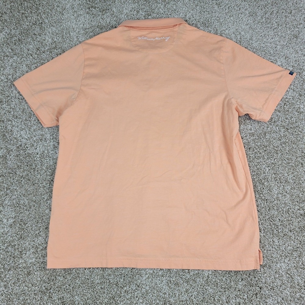 William Murray Mens XL Solid Peach Performance Stretch Golf Polo Short Sleeve - Picture 3 of 7